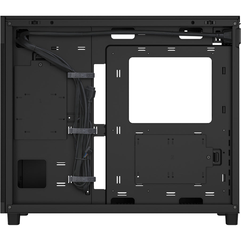 Asus prime ap303 - mesh panel midi tower behuizing (zwart | 2x usb-a | 1x usb-c)