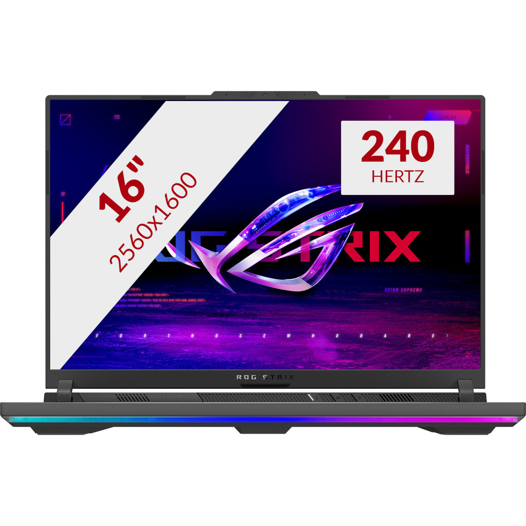 Asus rog strix g16 g614fr-s5252w 16 gaming laptop (grijs groen | r9 9955hx | rtx 5070 ti | 16 gb | 1 tb ssd)