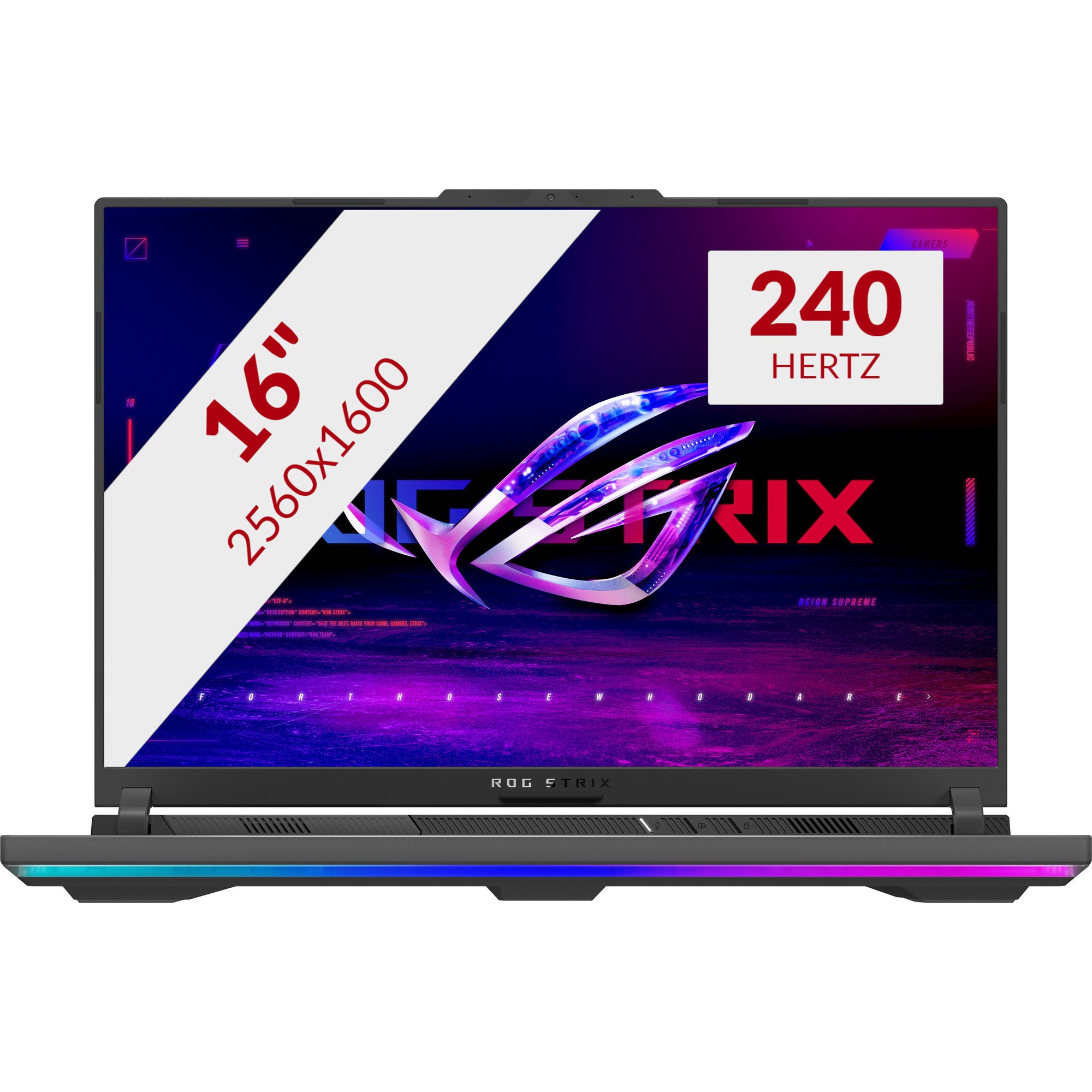 Asus rog strix g16 g614fr-s5252w 16 gaming laptop (grijs groen | r9 9955hx | rtx 5070 ti | 16 gb | 1 tb ssd)