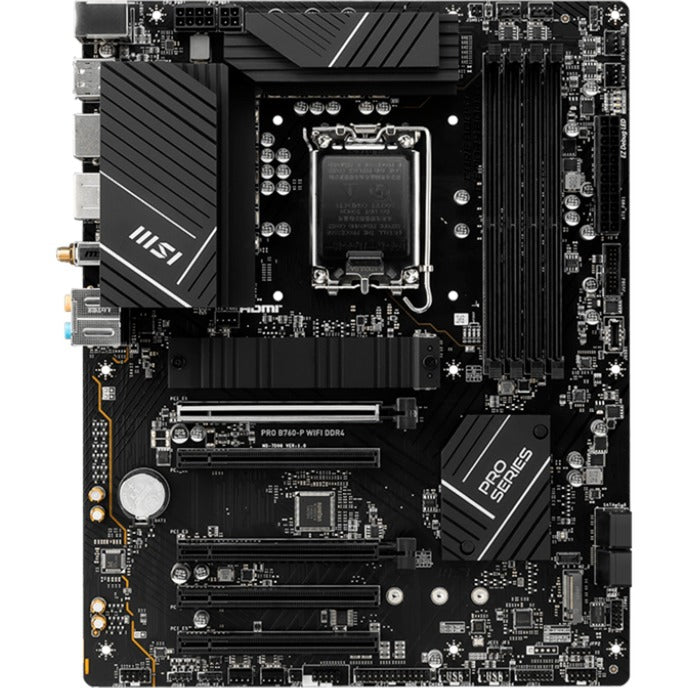 Msi pro b760-p wifi ddr4 socket 1700 moederbord (raid, 2.5 gb-lan, wifi, bt, sound, atx)
