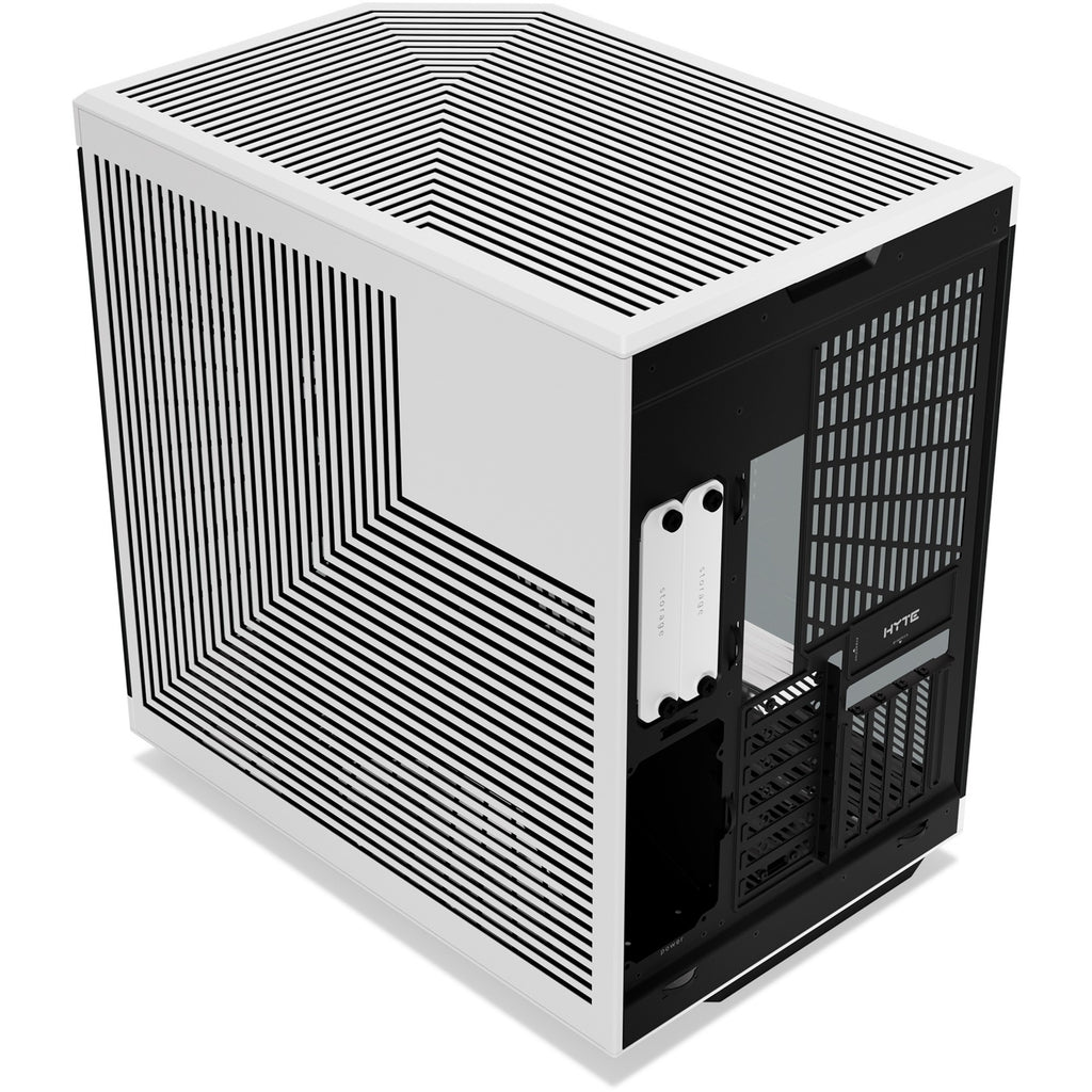 Hyte y70 touch infinite midi tower behuizing (wit zwart | 2x usb-a | 1x usb-c | tempered glass)