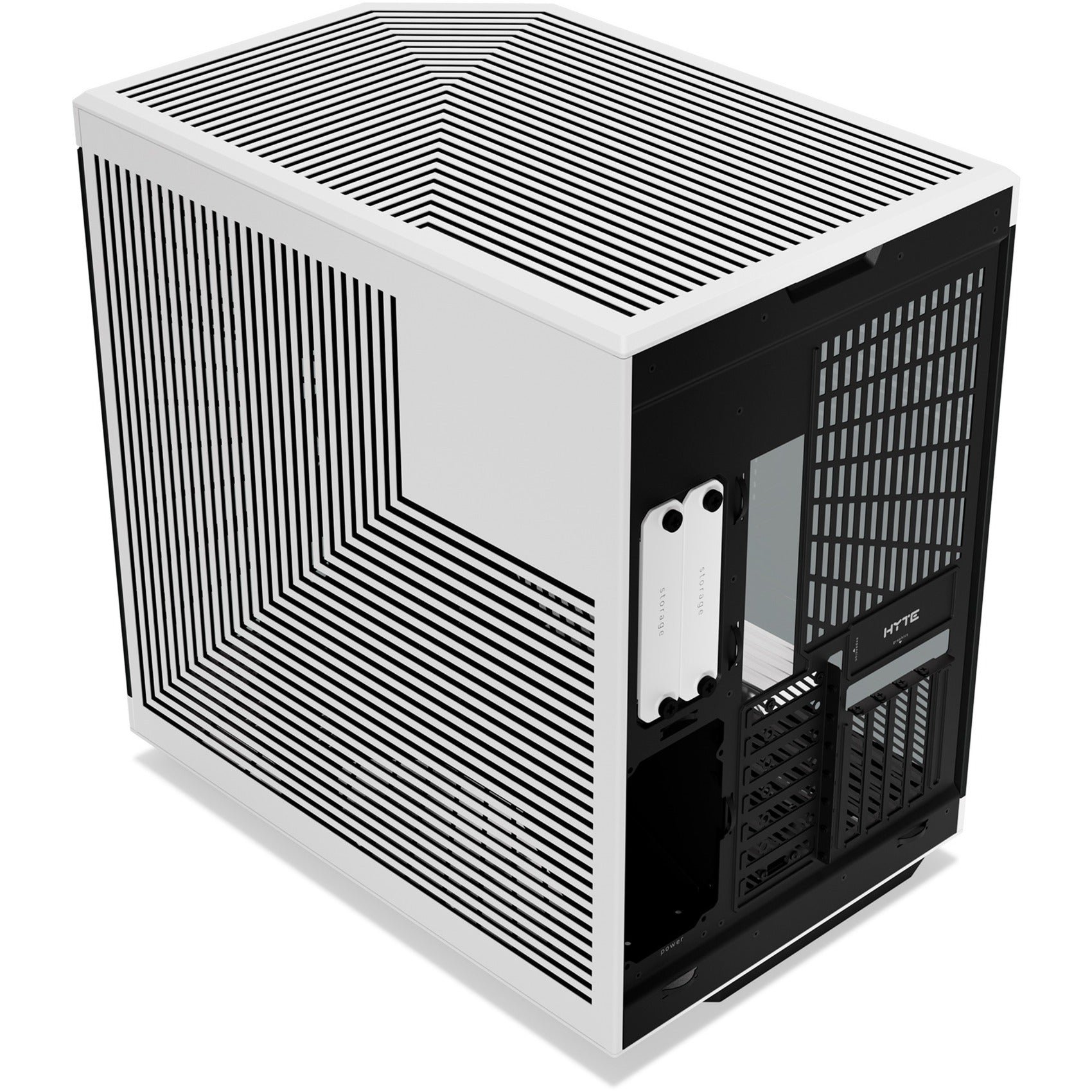 Hyte y70 touch infinite midi tower behuizing (wit zwart | 2x usb-a | 1x usb-c | tempered glass)