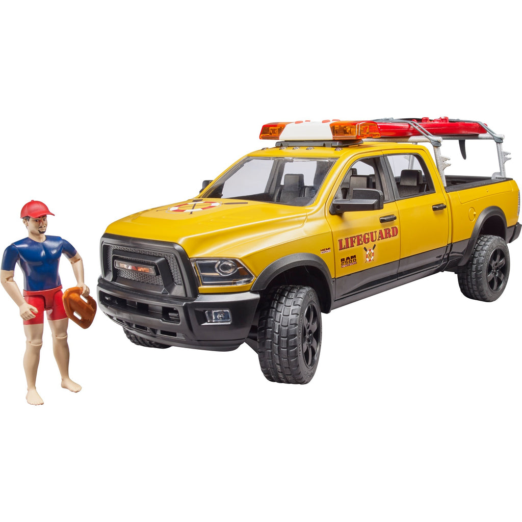 Bruder dodge ram 2500 reddingsbrigadeauto met strandwacht modelvoertuig (02506)