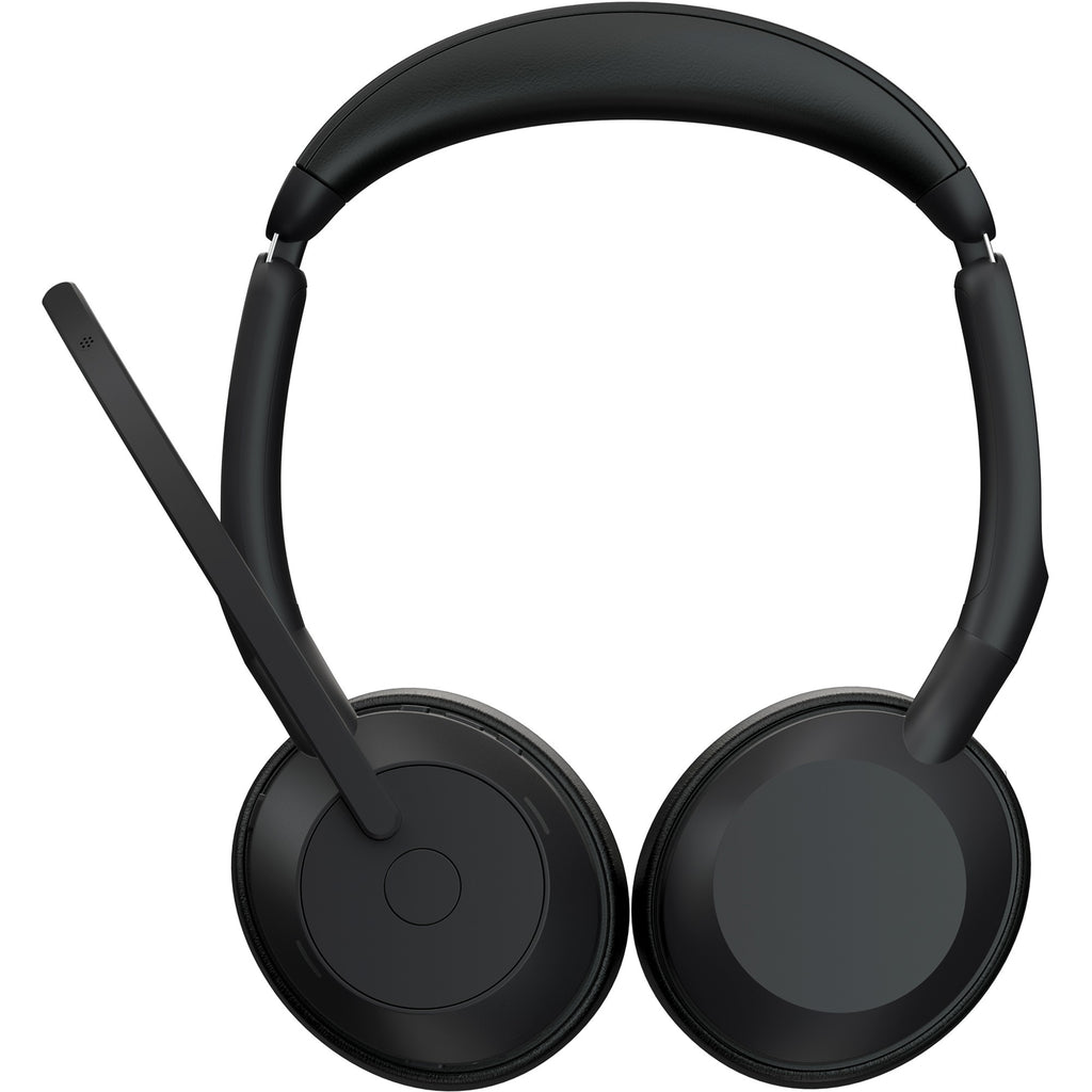 Jabra evolve2 55 - link390c ms stereo met oplaadhouder on-ear headset (zwart, stereo, microsoft teams, usb-c, link380c)