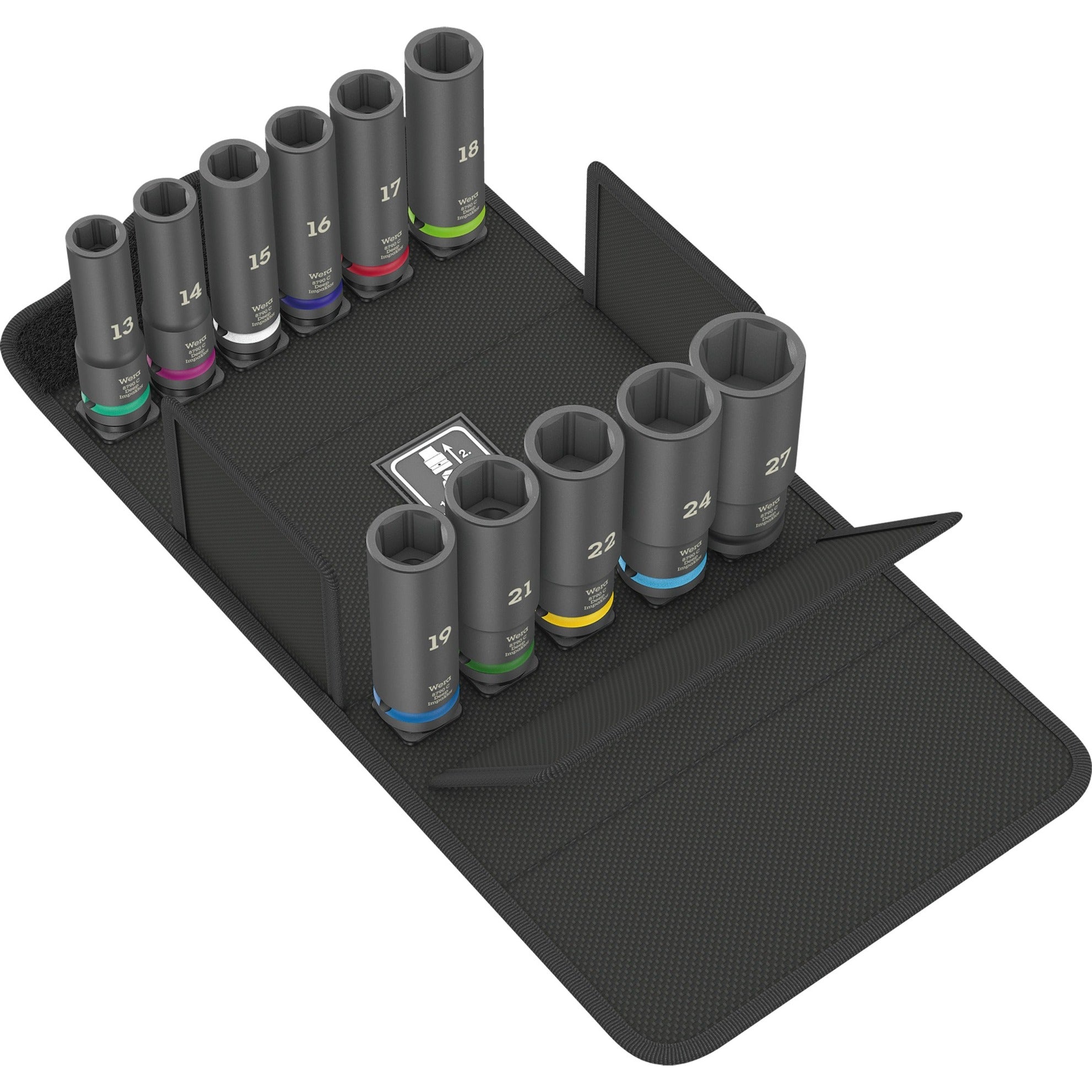 Wera 8790 c impaktor deep set 1 dopsleutel (zwart, 11‑delig)