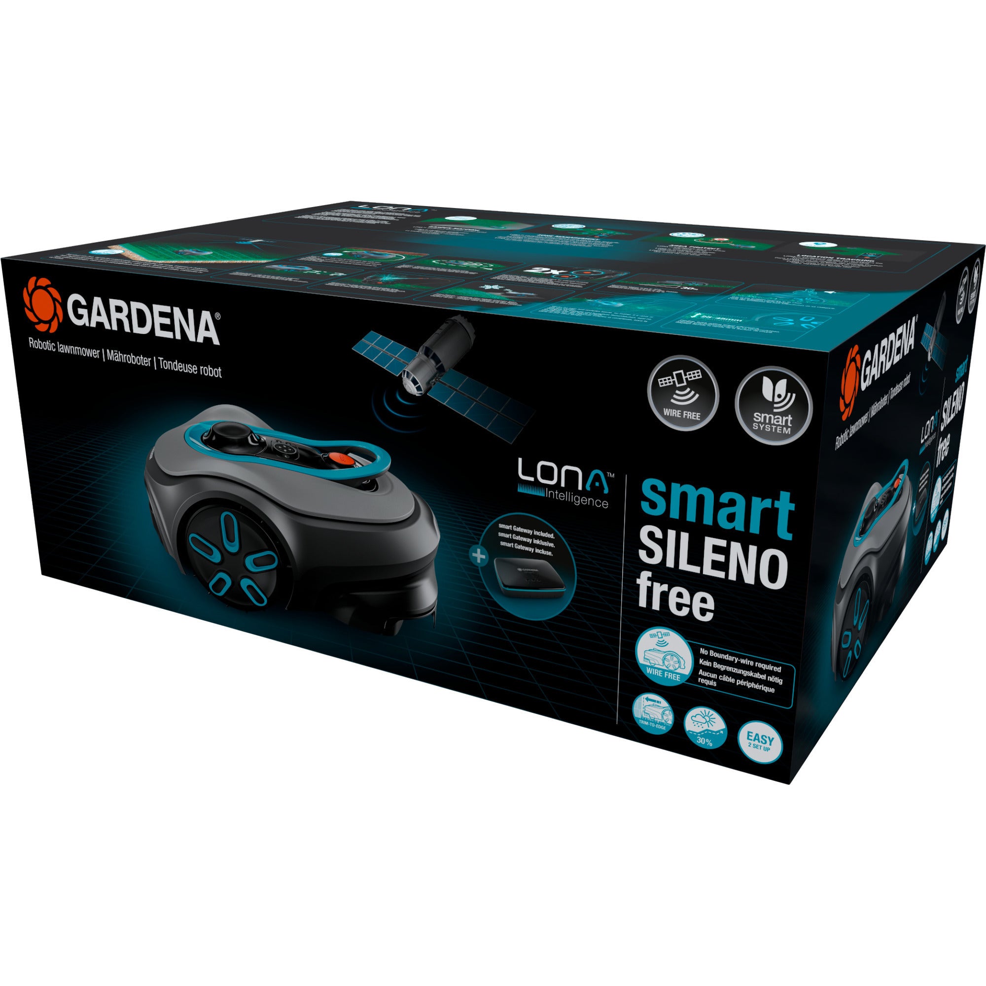 Gardena smart sileno free 1200 m² robotmaaier (zwart groen)