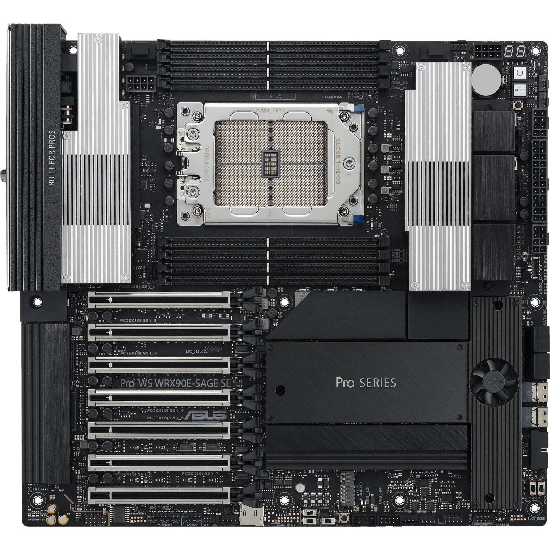 Asus pro ws wrx90e-sage se socket str5 moederbord (raid, 2x 10gb-lan, eeb)