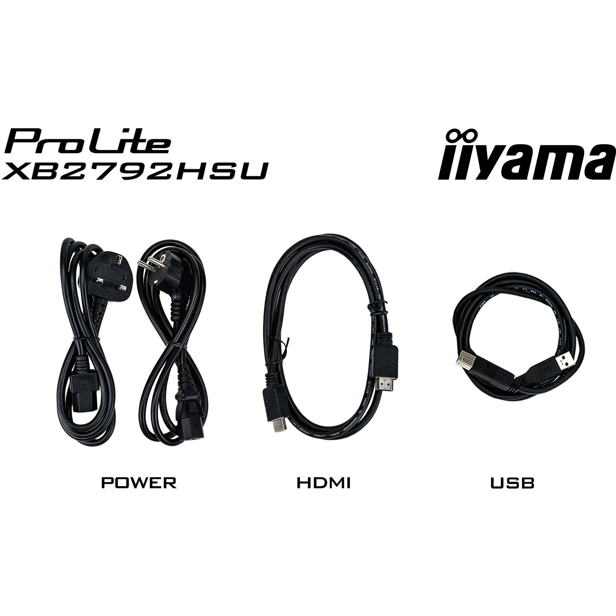 Iiyama prolite xb2792hsu-b1 27 monitor (zwart (mat), hdmi, displayport, 2x usb-a, usb-b, 120 hz)