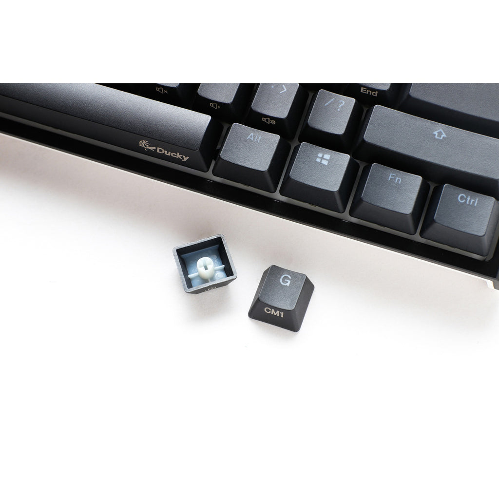 Ducky one 2 pro mini classic, gaming toetsenbord (zwart, us lay-out, cherry mx silent red, rgb led, double-shot pbt, quack mechanics, 60%)