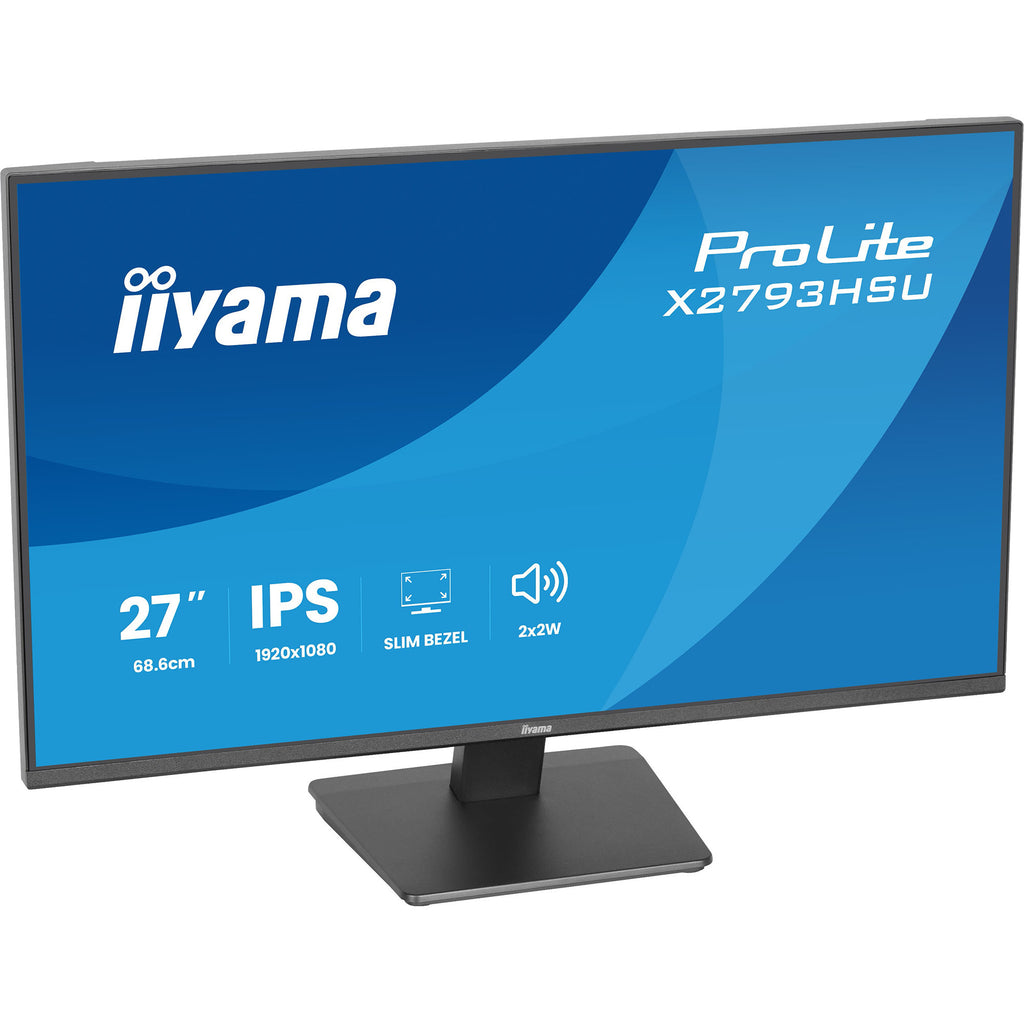Iiyama prolite x2793hsu-b1 27 monitor (zwart (mat), 120 hz, hdmi, displayport, usb, audio)