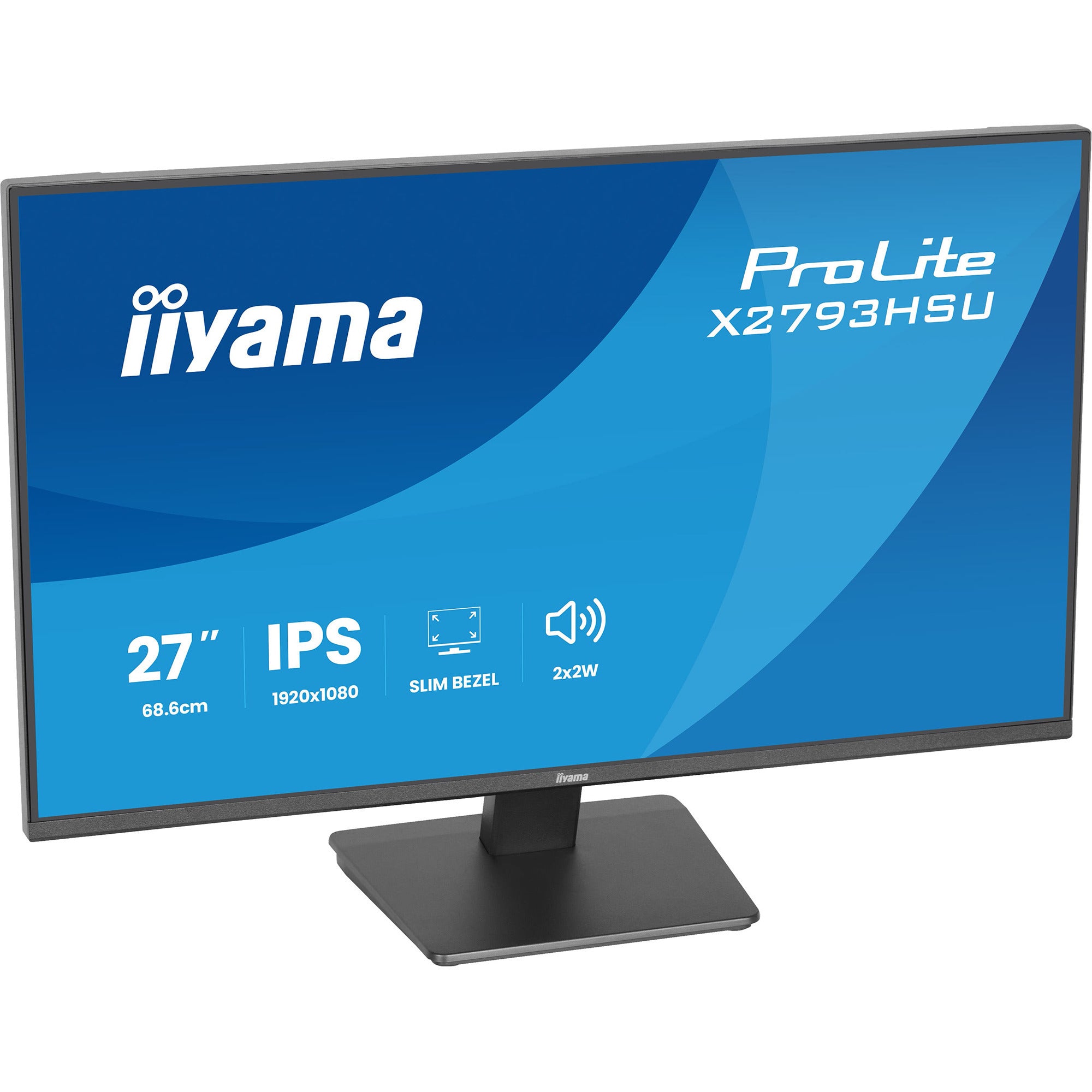 Iiyama prolite x2793hsu-b1 27 monitor (zwart (mat), 120 hz, hdmi, displayport, usb, audio)