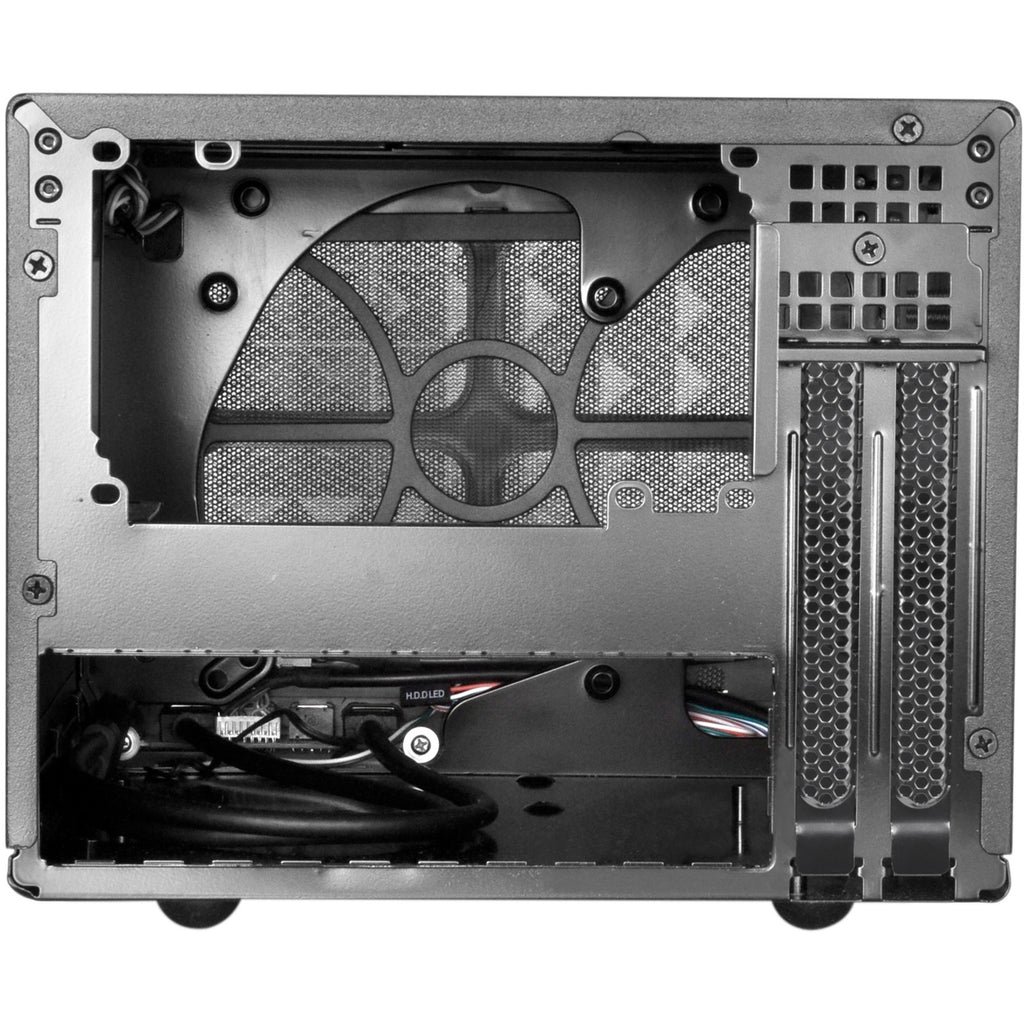 Silverstone sst-sg13b-c mini tower behuizing (zwart | 1x usb-a | 1x usb-c)