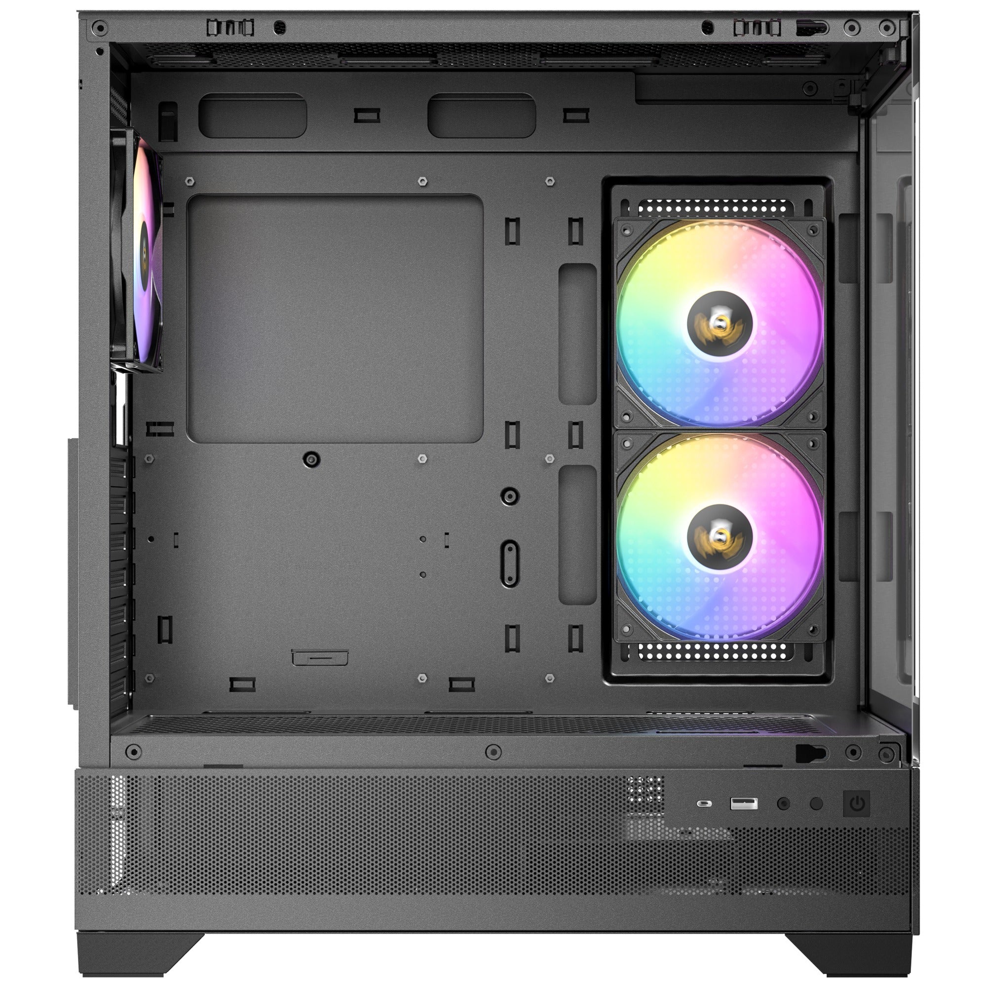Antec cx700 argb midi tower behuizing (zwart | 1x usb-a | 1x usb-c | tempered glass)