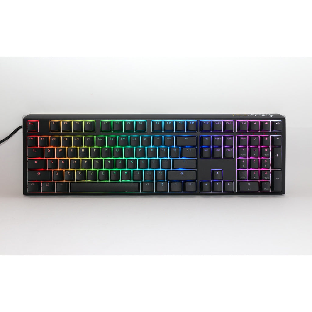 Ducky one 3 classic, toetsenbord (zwart wit, us lay-out, cherry mx red, rgb led, double-shot pbt, hot-swappable, quack mechanics)