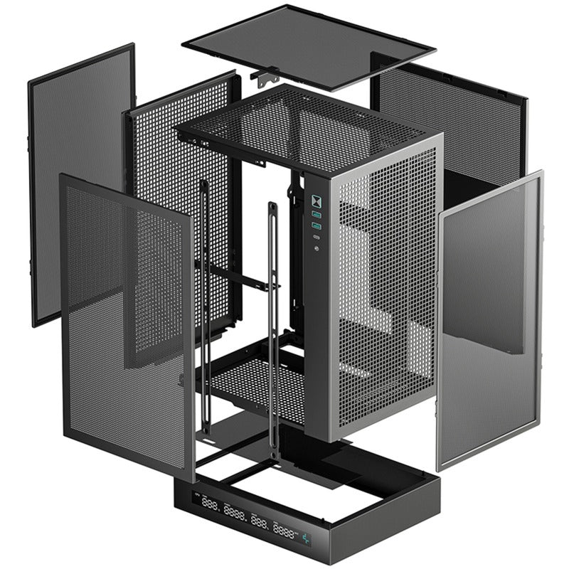 Deepcool ch170 digital mini tower behuizing (zwart | 2x usb-a | 1x usb-c)