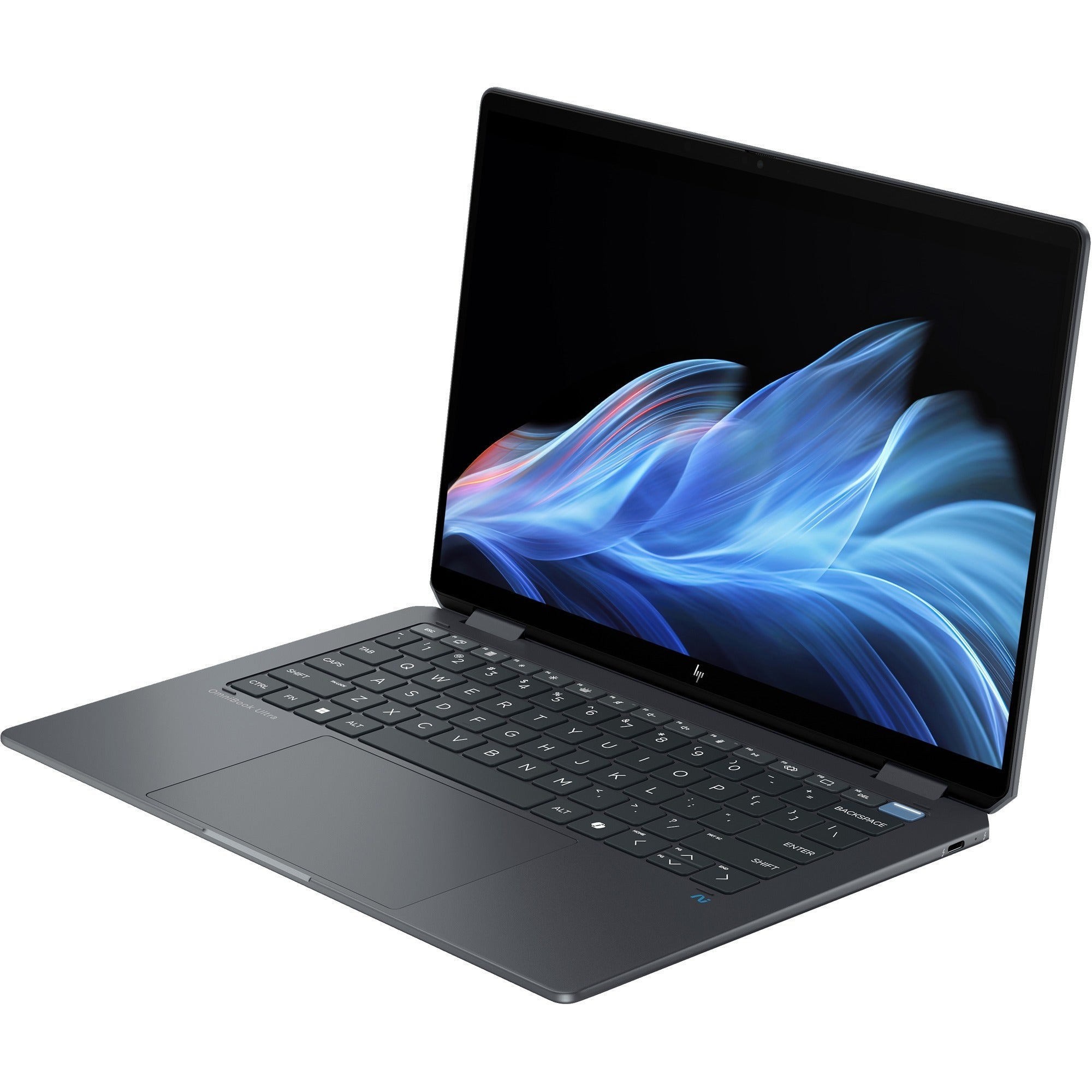 Hp omnibook ultra flip 14-fh0090nd 14 copilot+ 2-in-1 laptop (grijs | core ultra 9 288v | arc graphics | 32 gb | 1 tb ssd | touch)