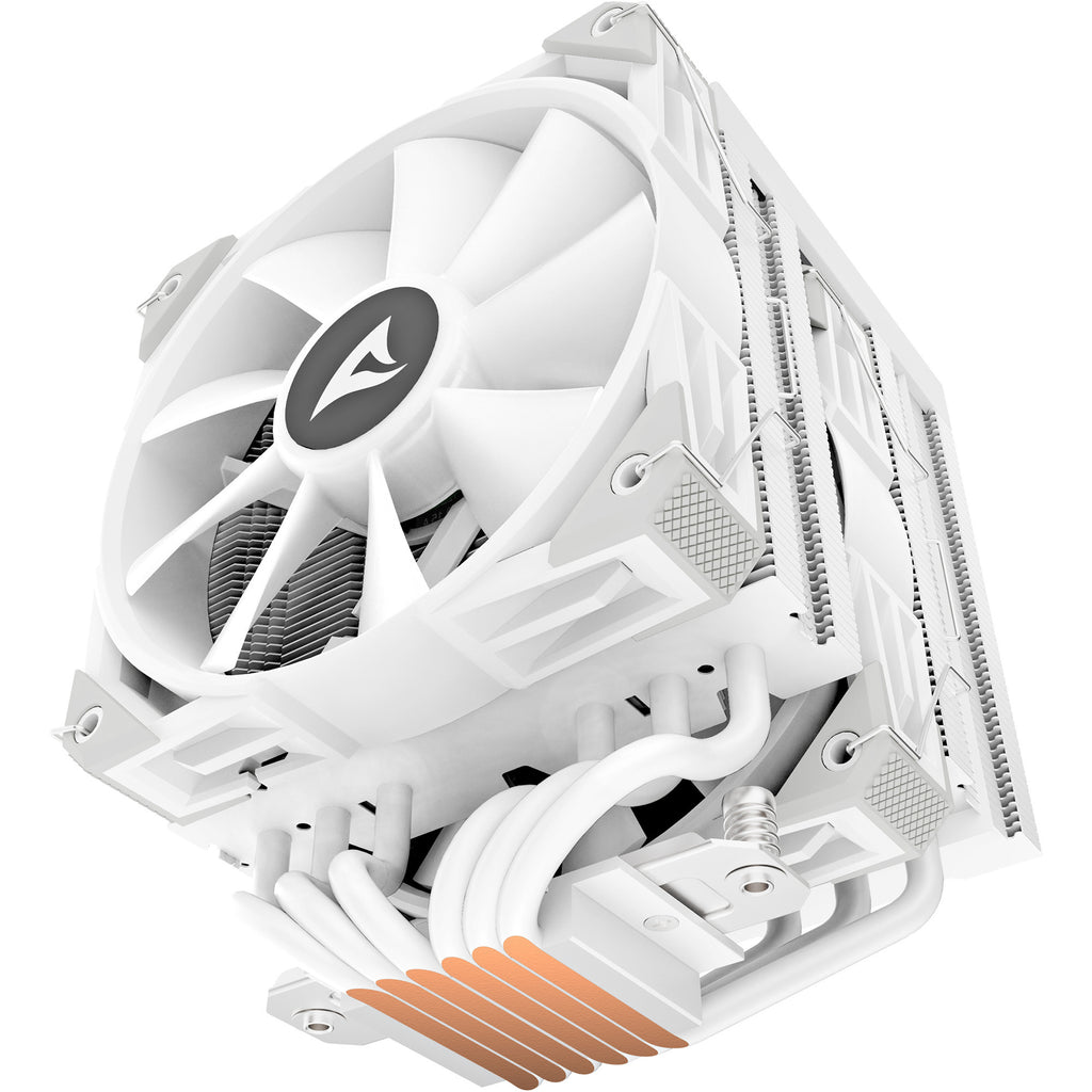 Sharkoon a60 rgb cpu-koeler (wit, 4-pins pwm fan-connector)