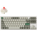 Keychron q3 max-p1 rgb mechanisch toetsenbord (wit, us lay-out (qwerty), gateron jupiter red, 80% (tkl), rgb leds, ksa double-shot pbt, hot swap, knob, 2.4ghz | bluetooth 5.1 | usb-c)