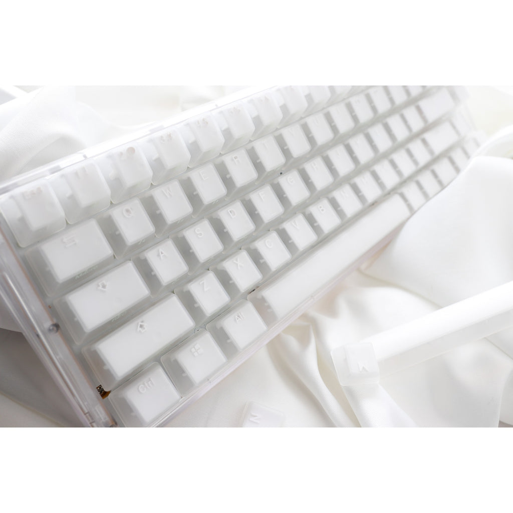 Ducky one 3 sf aura white rgb mechanisch toetsenbord (wit, us lay-out (qwerty), cherry mx brown, 65%, abs double shot, hot swap)