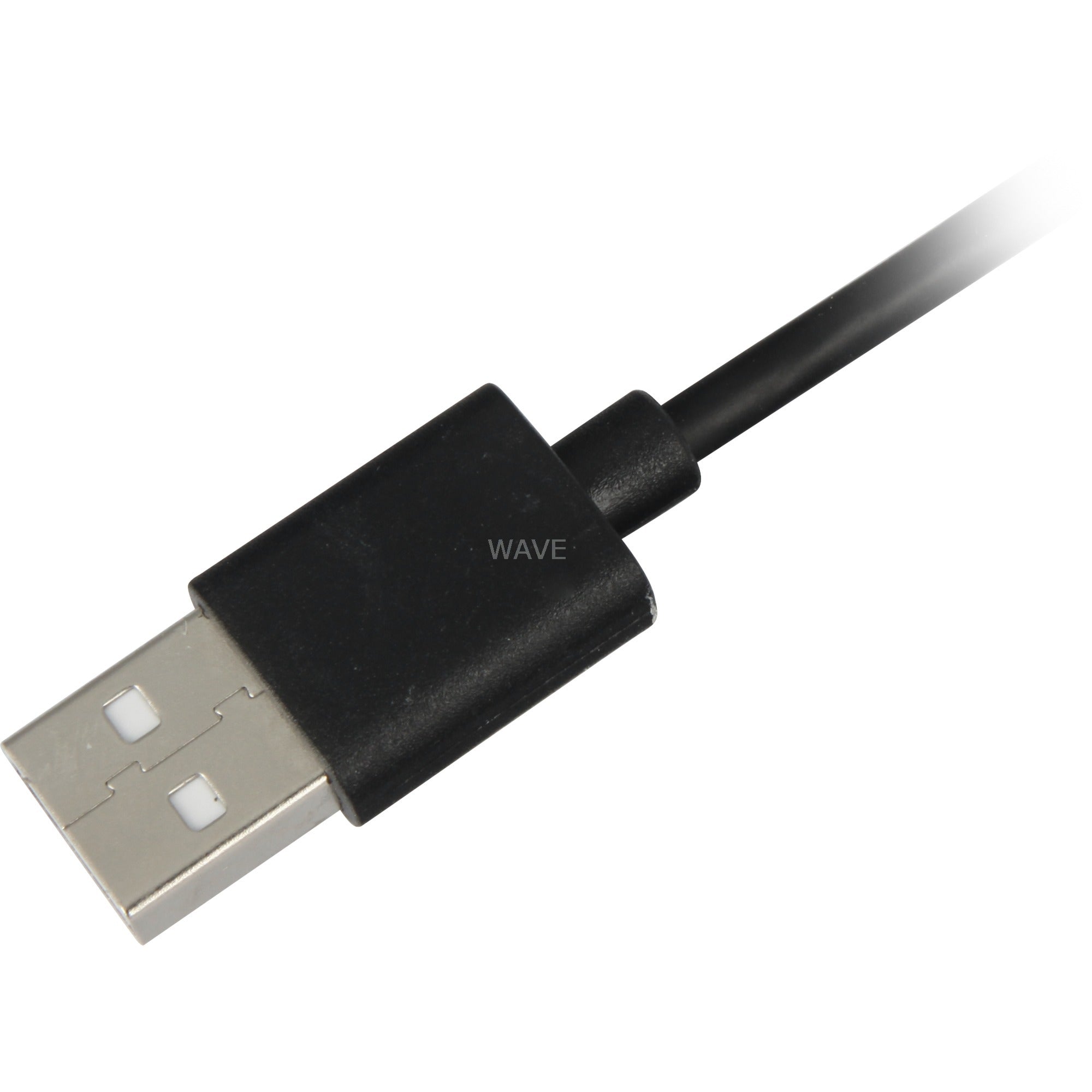 Sharkoon usb-a 2.0 - usb-c kabel (zwart, 2 meter)