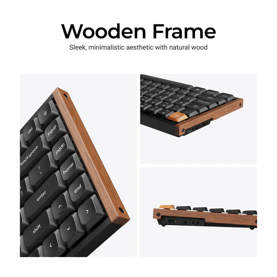 Keychron k3 max se qmk wireless custom mechanical keyboard (zwart, us lay-out (qwerty), milk pom brown, 75%, rgb, hot swap, 2.4 ghz | bluetooth 5.3 | usb-c)