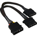 Sharkoon y- stroomadapter 4p molex, 0,15m splitterkabel (zwart)