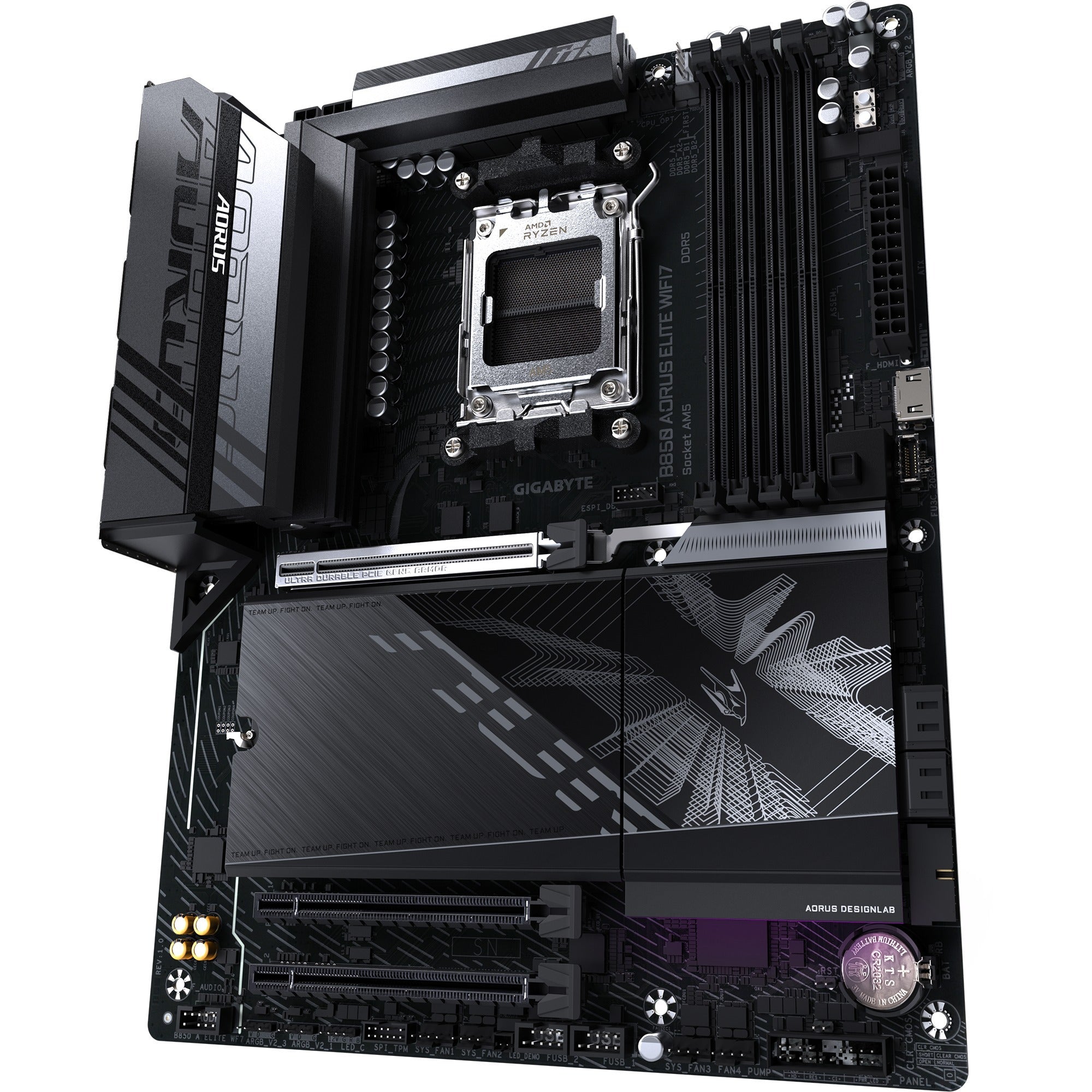 Gigabyte b850 aorus elite wifi7 socket am5 moederbord (zwart, raid, 2,5gb-lan, wi-fi 7, bt, sound, atx)