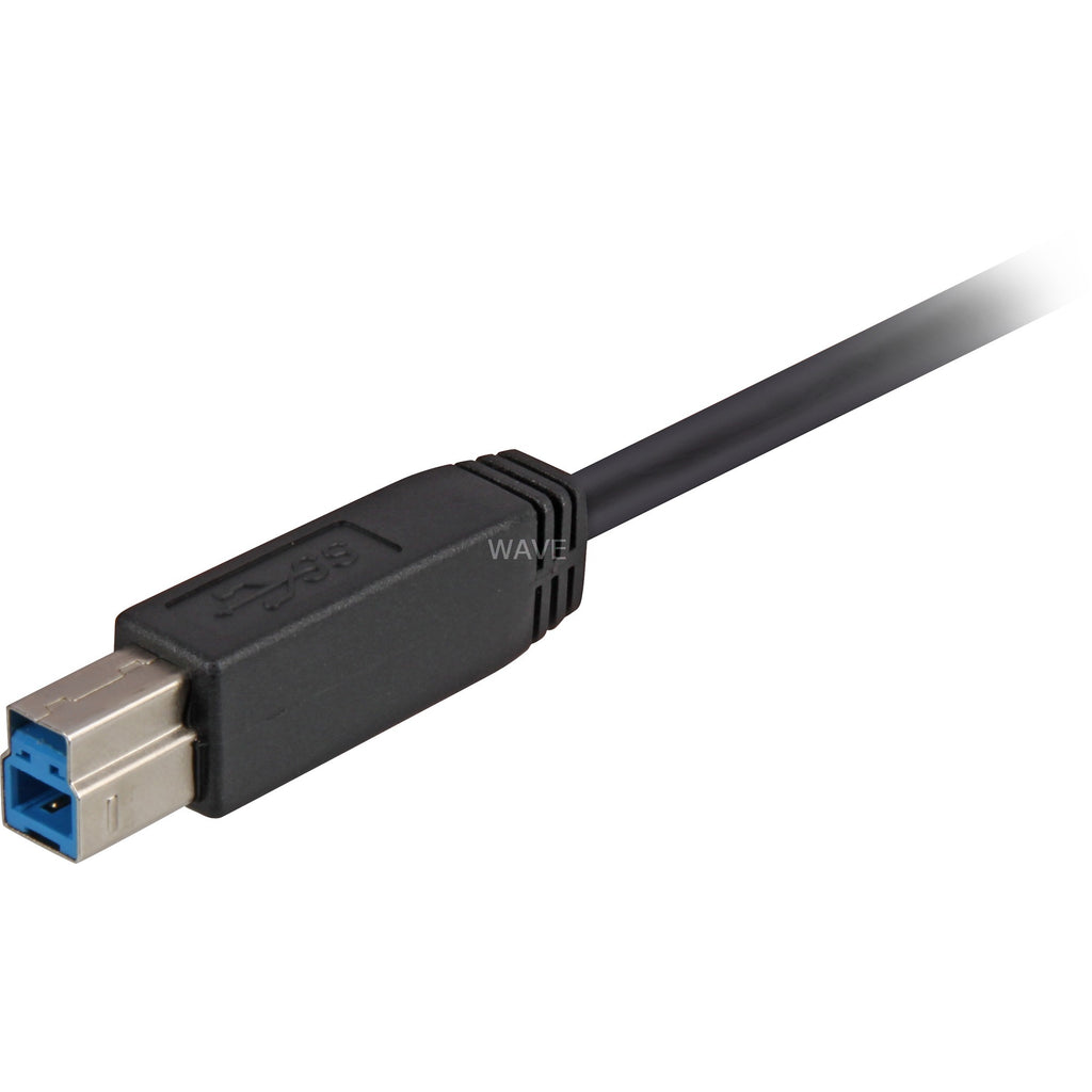 Sharkoon usb-a 3.0 > usb-b kabel (zwart, 2 meter)