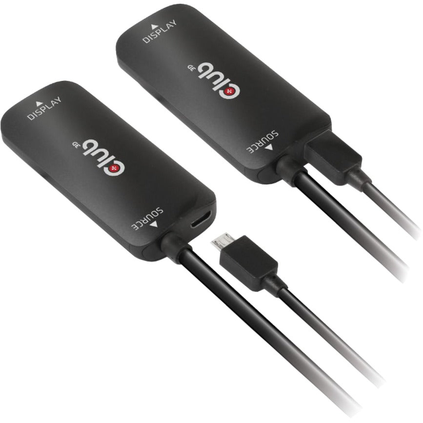 Club 3d hdmi+ micro usb naar usb-c adapter (zwart)