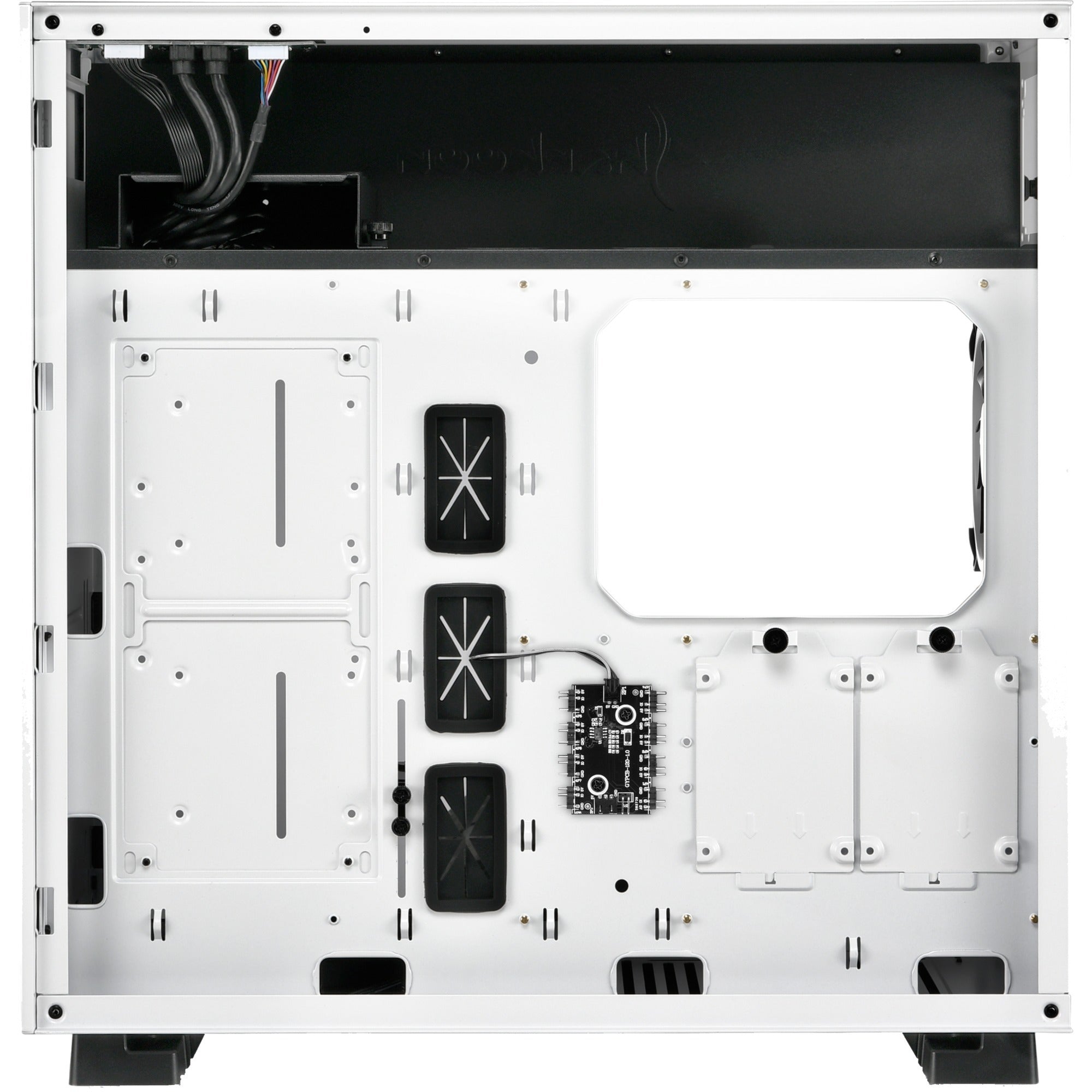 Sharkoon pure steel rgb midi tower behuizing (wit | 2x usb-a | rgb | tempered glass)