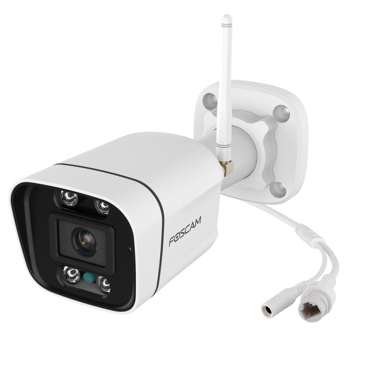 Foscam v8p, 4k 8mp dual-band wifi beveiligingscamera (wit, met geluid- en lichtalarm)