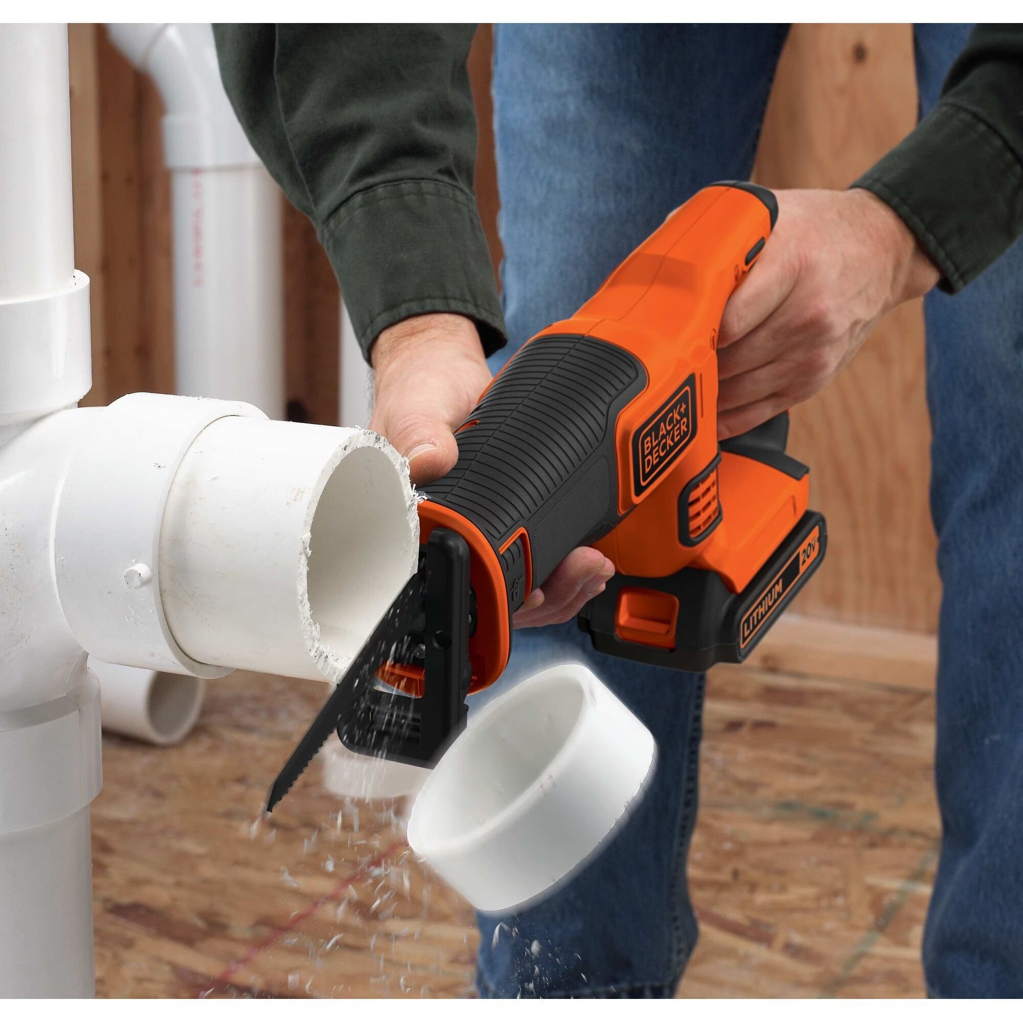 Black+decker 18v reciprozaag bdcr18n-xj (oranje zwart, accu en oplader niet inbegrepen)