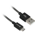 Sharkoon usb 2.0 kabel, usb-a > micro-usb b (zwart grijs, 0,5 meter)