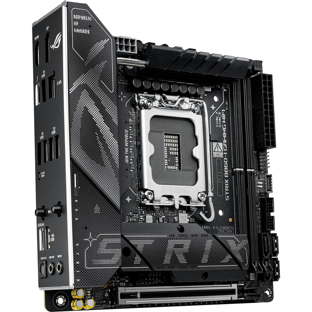 Asus rog strix b860-i gaming wifi socket 1851 moederbord (raid, 2.5 gb-lan, wi-fi 7, bt, sound, mini-itx)