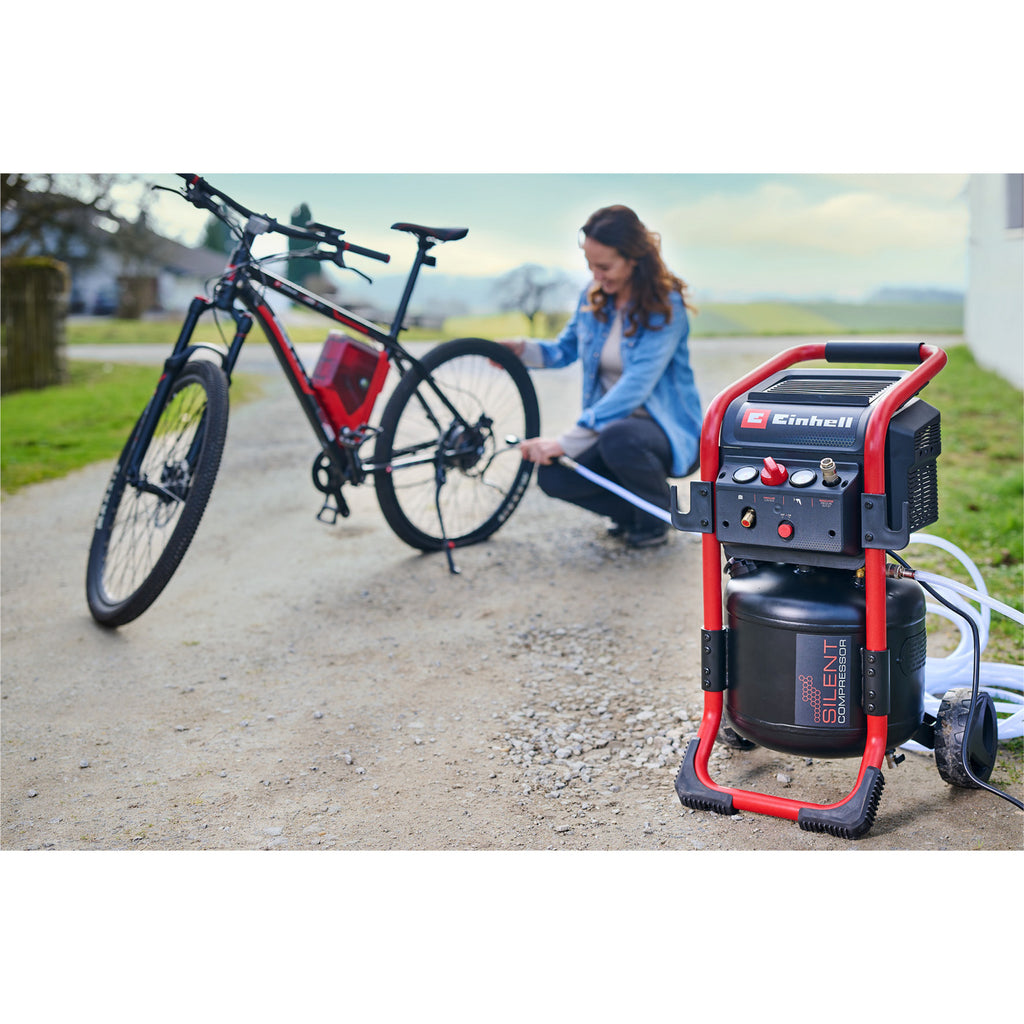 Einhell te-ac 240 24 silent compressor (zwart rood, 24 liter)
