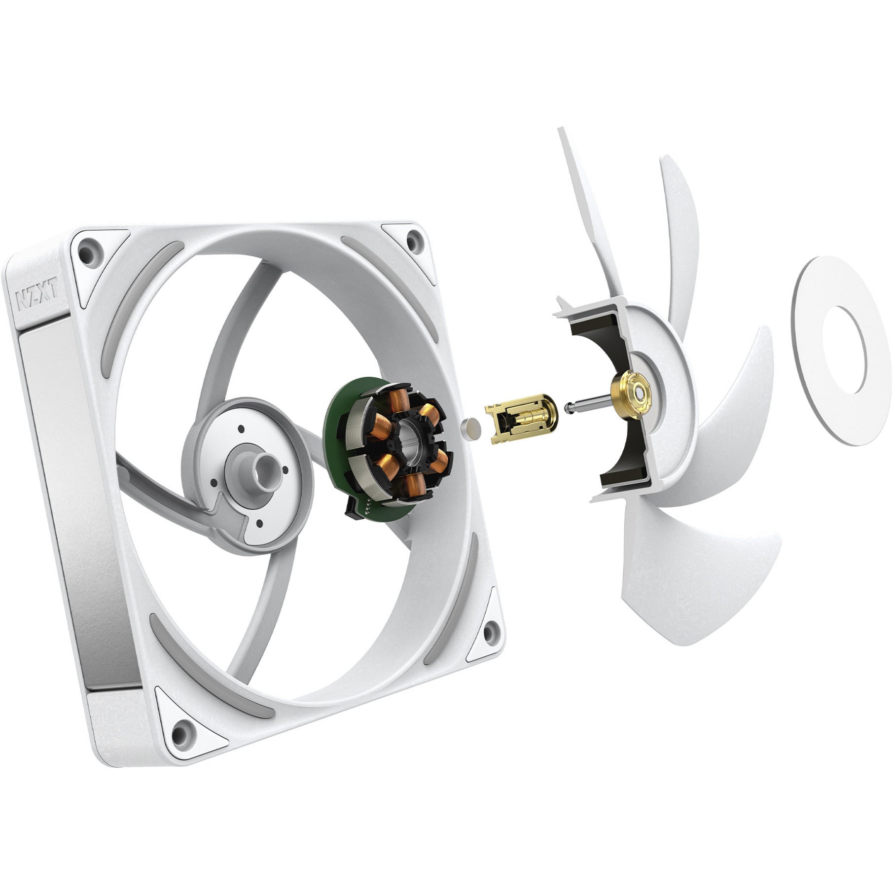 Nzxt f120x rgb case fan (wit, 120 x 120 x 30 mm, pwm)