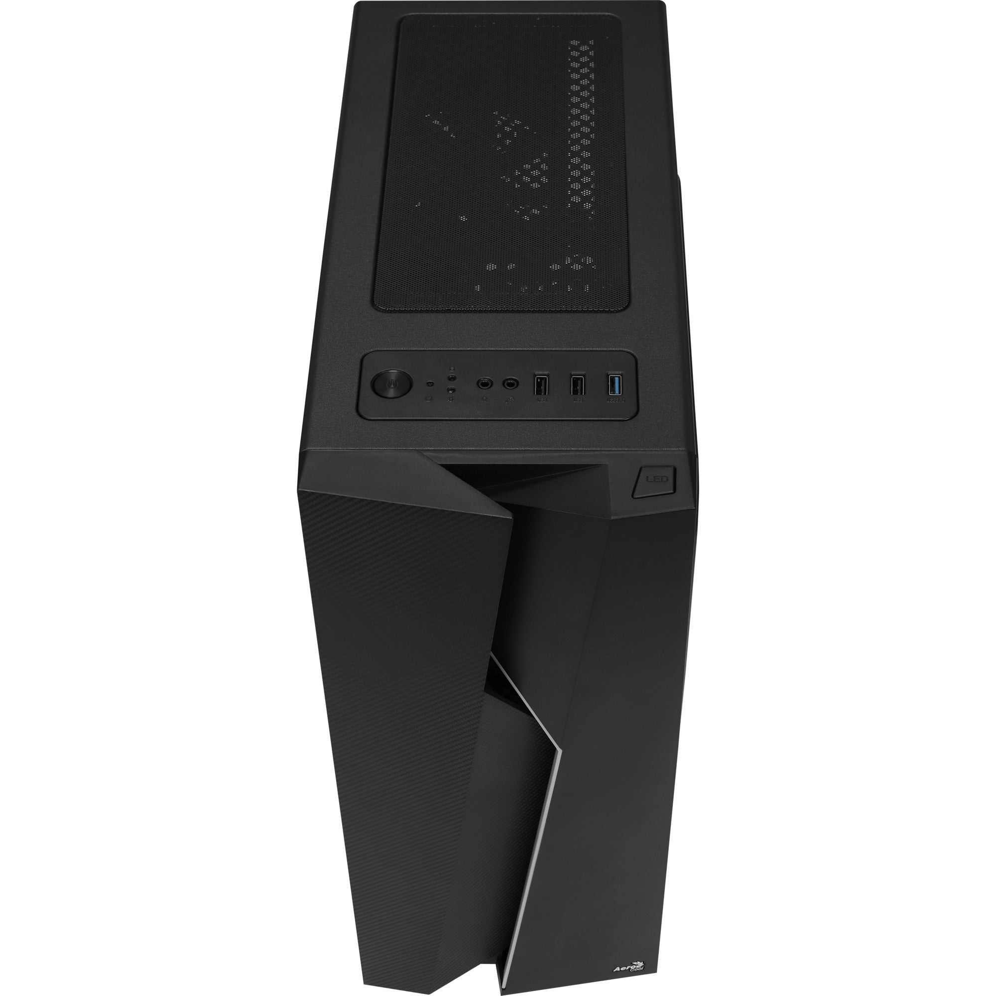 Aerocool bolt midi tower behuizing (zwart | 3x usb-a | rgb | window)