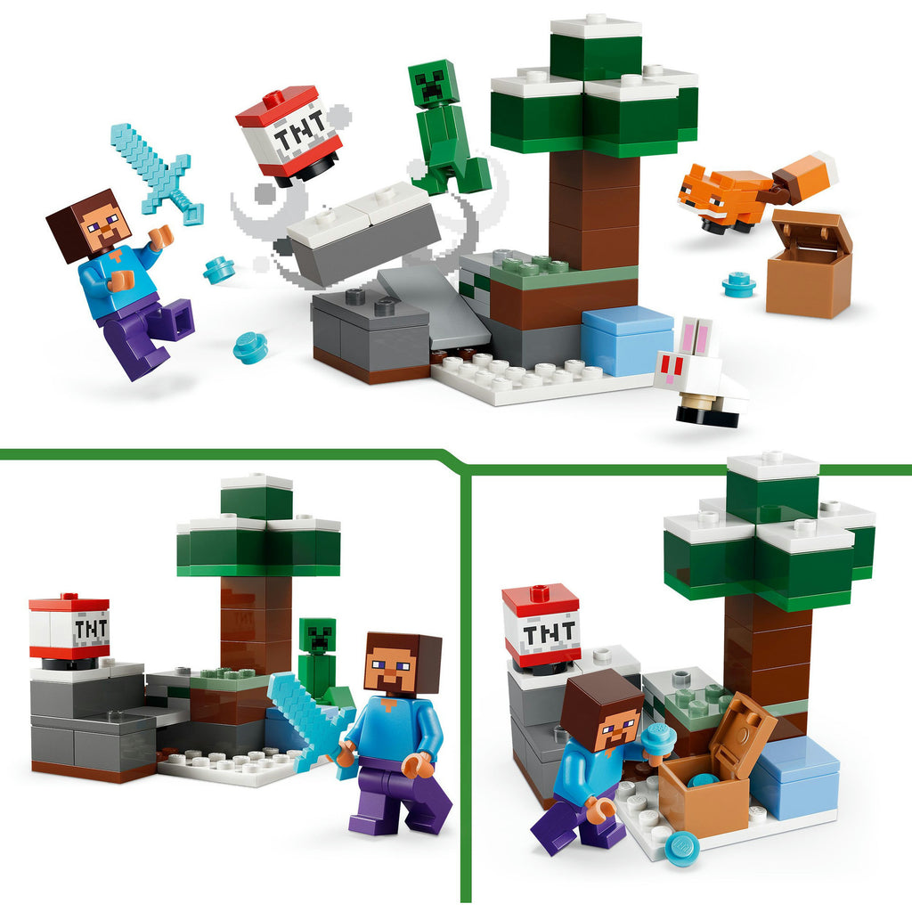 LEGO Minecraft Steves Taiga-Abenteuer Bauspielzeug