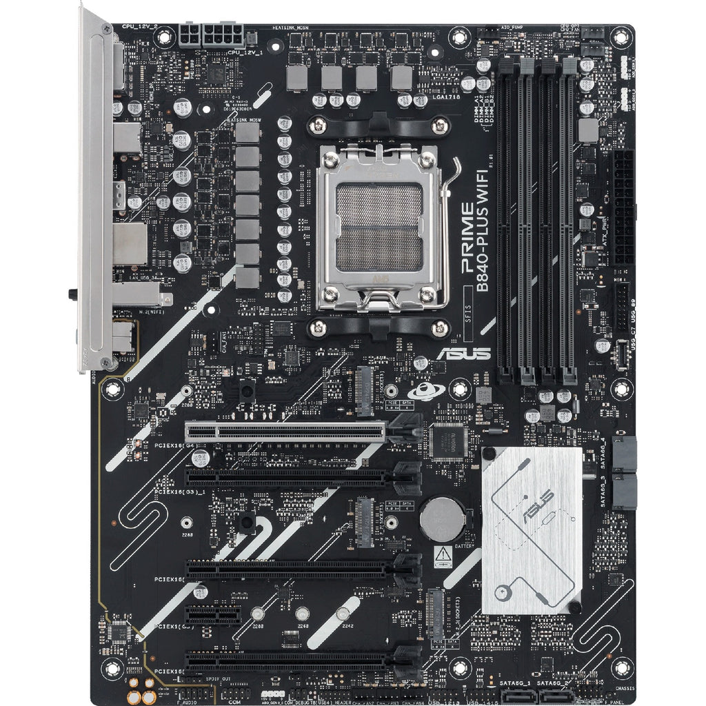 Asus prime b840-plus wifi socket am5 moederbord (raid, 2.5 gbe-lan, wi-fi 6e, bt, sound, atx)