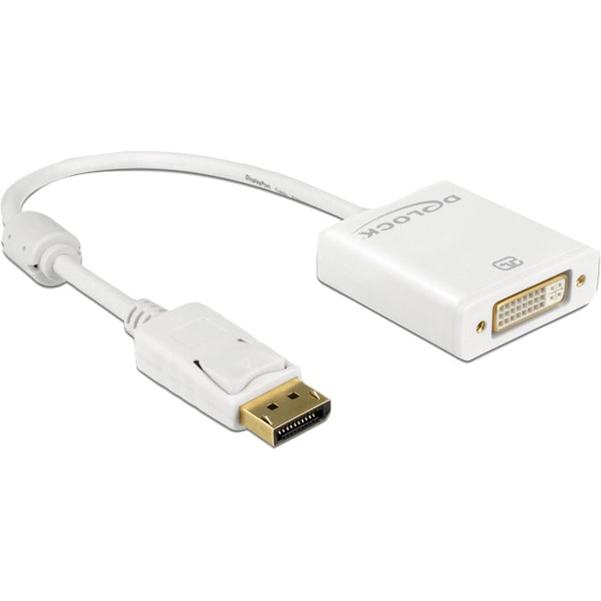 Delock displayport > dvi adapter (wit, 0,2 meter, 4k)