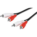 Goobay 2x tulp kabel (zwart, 5 meter, stereo)