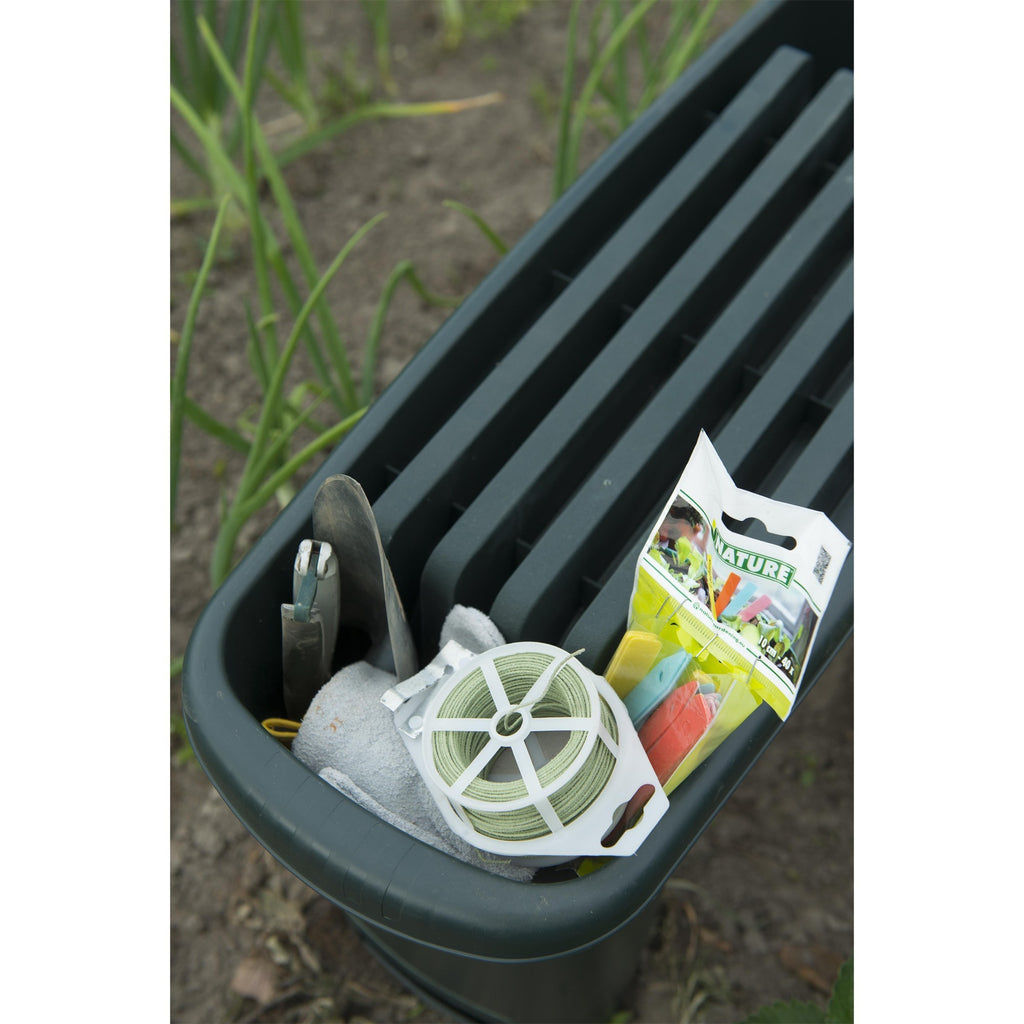 Natur-Garten-Kniebank 2-in-1 65,5 x 25 x 34 cm grün