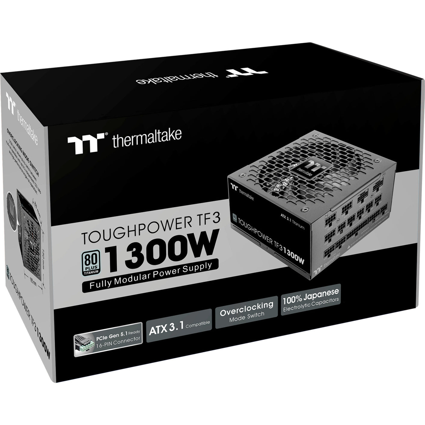 Thermaltake toughpower tf3 modulaire 1300 watt voeding (zwart, 6x pcie)