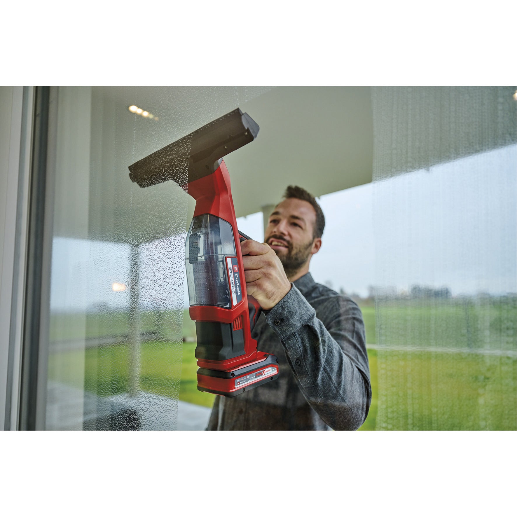Einhell accu raamreiniger brillianto (rood, accu en lader niet inbegrepen)
