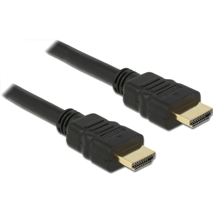 Delock high speed hdmi met ethernet - hdmi a male > hdmi a male kabel (zwart, 0,25 meter, 4k)
