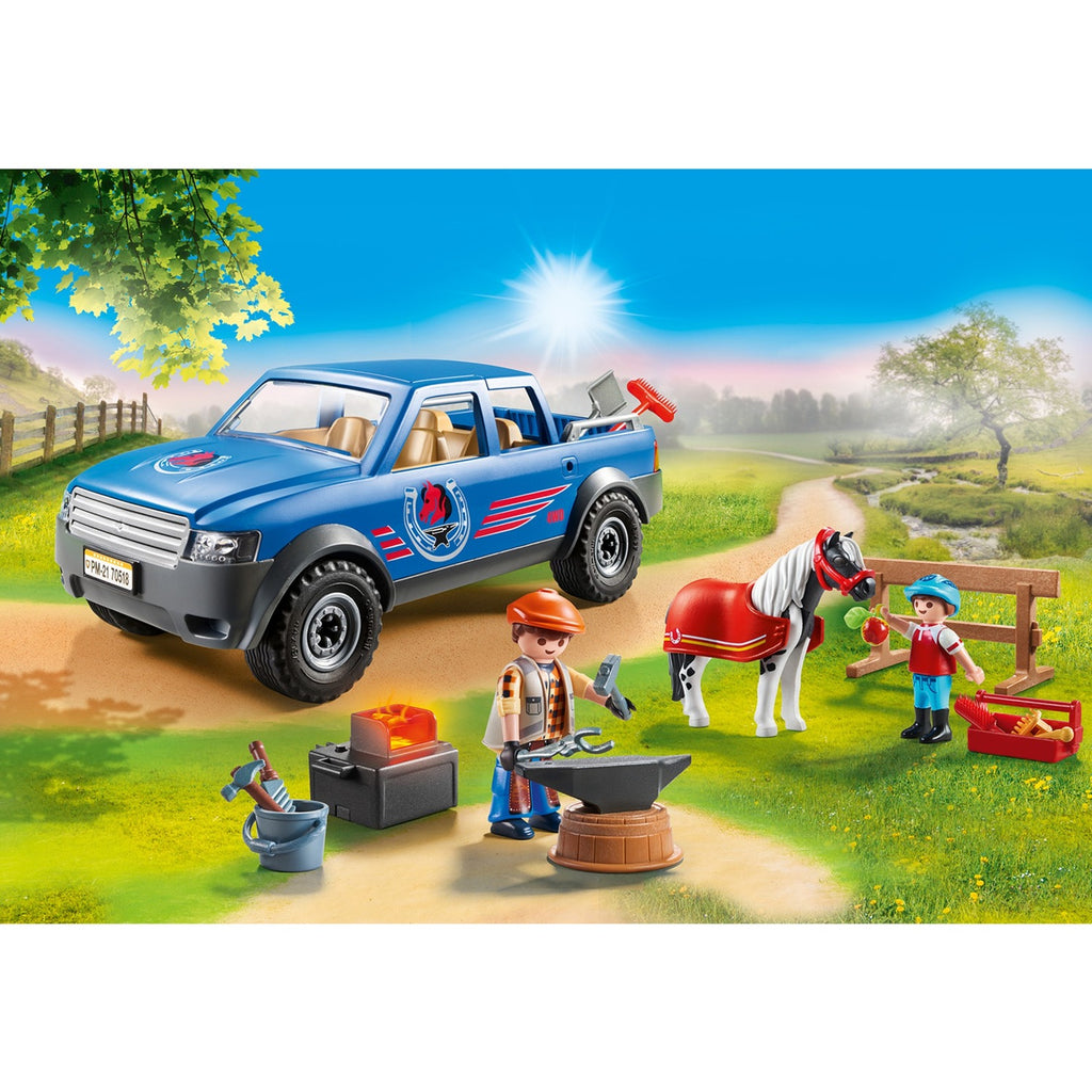 Playmobil country - mobiele hoefsmid constructiespeelgoed (70518)