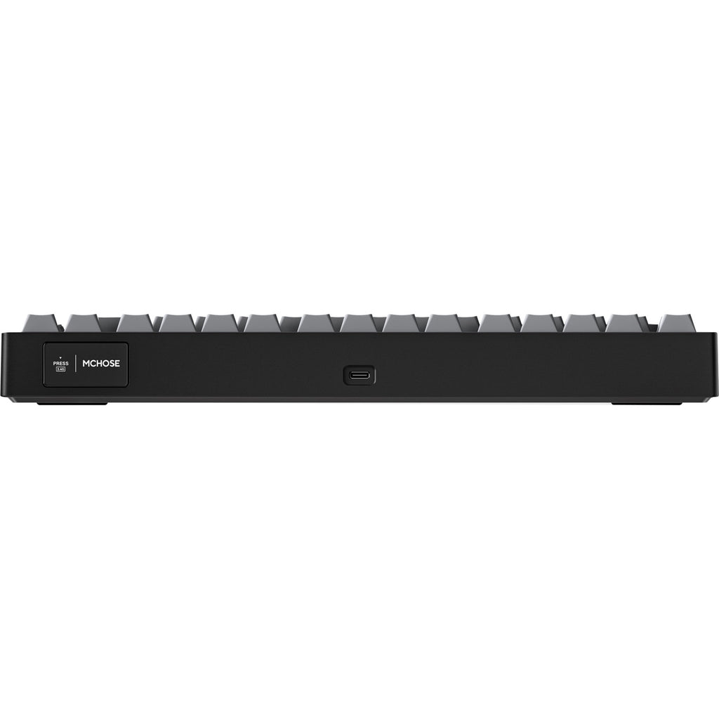 Mchose g75 pro tri-mode gasket structuur mechanisch gaming toetsenbord (zwart, us lay-out (qwerty), ktt cabbage tofu v2, 75%, rgb, hot swap, pbt double-shot, 2.4 ghz | usb-c | bluetooth)