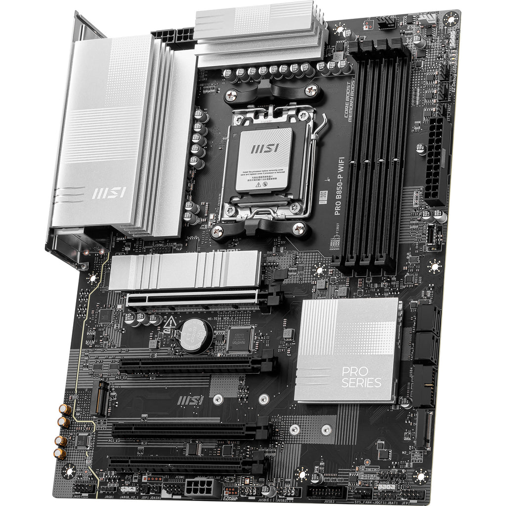 Msi pro b850-p wifi socket am5 moederbord (raid, 5gb-lan, wi-fi 7, bt, sound, atx)