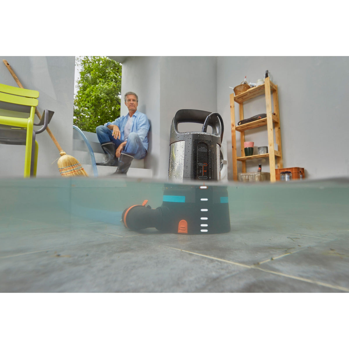 Gardena dompelpomp 11000 aquasensor dompel- en drukpompen (zwart roestvrij staal, 9034-20)