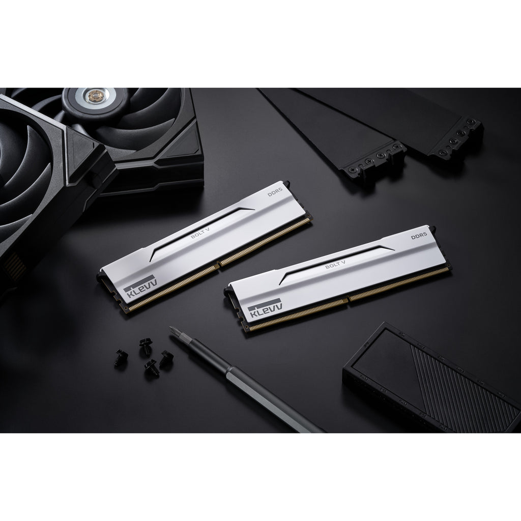 Klevv bolt v 32 gb ddr5-6000 (2x 16 gb) werkgeheugen (wit, kd5agua80-60a300i, xmp 3.0, expo)